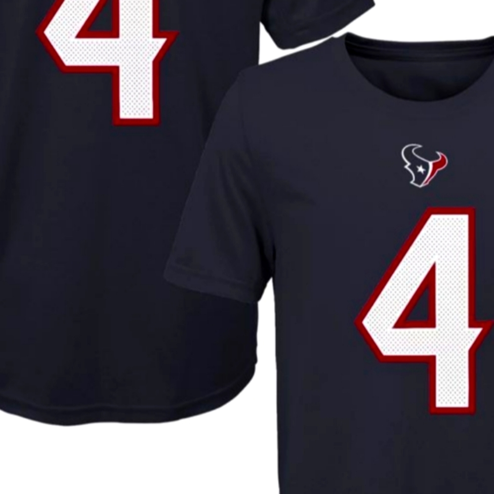 NFL Nike team apparel short sleeve standard fit Houston Texas quarterback Tee